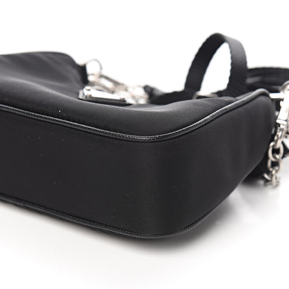 Prada Tessuto Nylon Mini Re-Edition 2000 Shoulder Bag Black 8 of 9