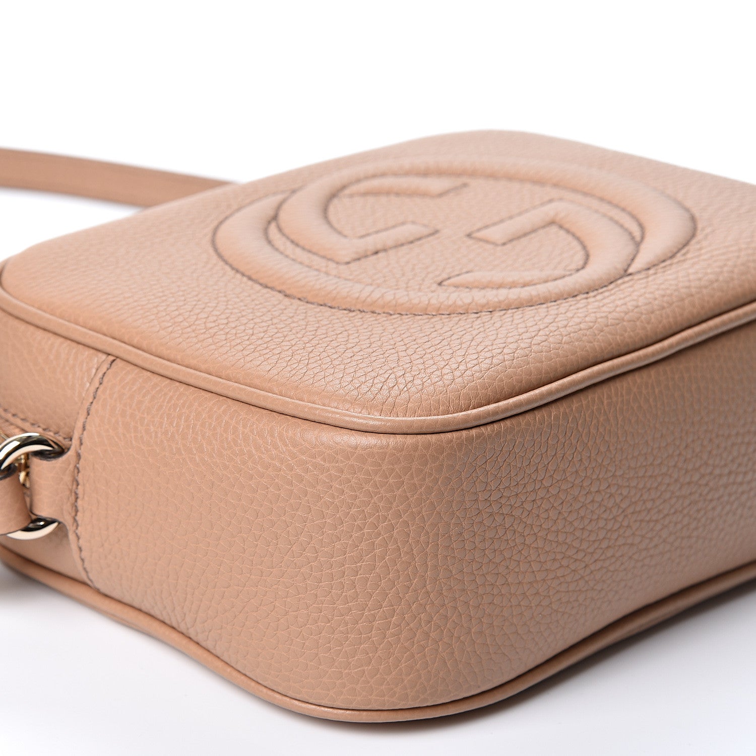 Gucci Pebbled Calfskin Small Soho Disco Bag Rose Beige 8 of 9