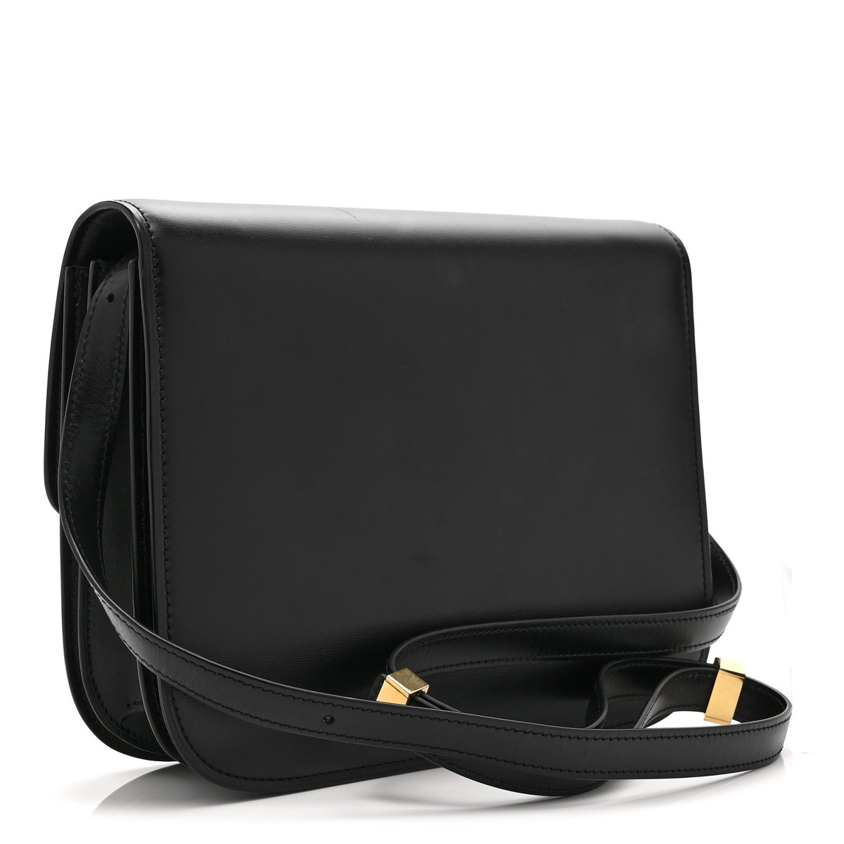 Box Calfskin Medium Classic Box Flap Bag Black