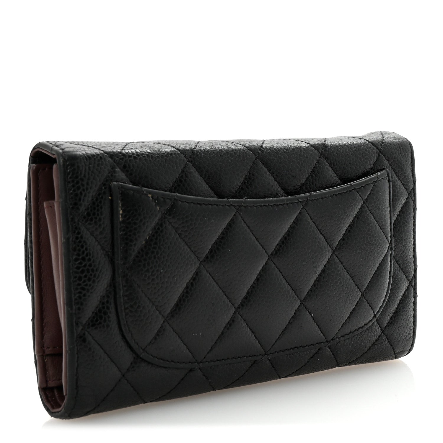 Chanel Caviar Quilted Long Flap Wallet Black 3 of 8