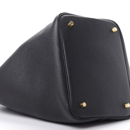 Hermes Taurillon Clemence Picotin Lock 22 MM Black 9 of 11