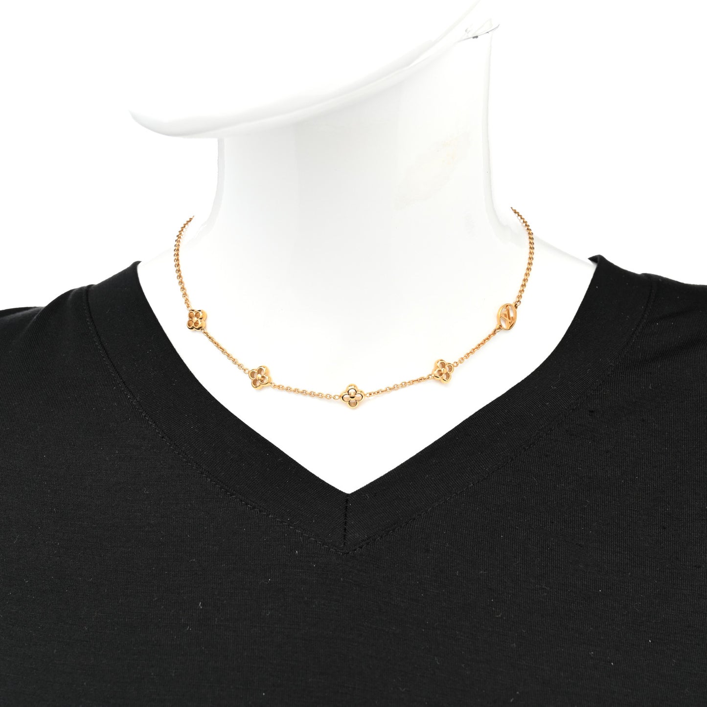 Metal Flowerful Choker Necklace Gold