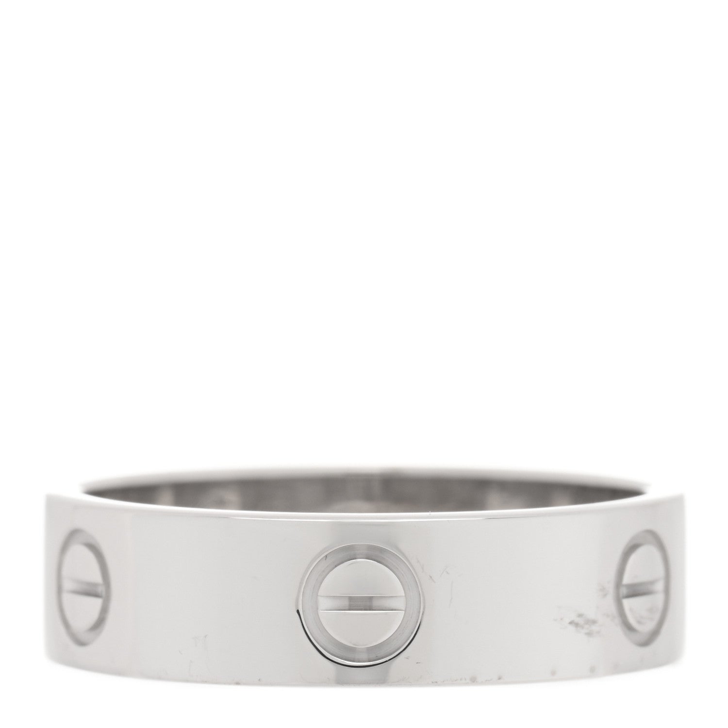 Cartier 18K White Gold 5.5mm LOVE Ring 61 9.5 1 of 4
