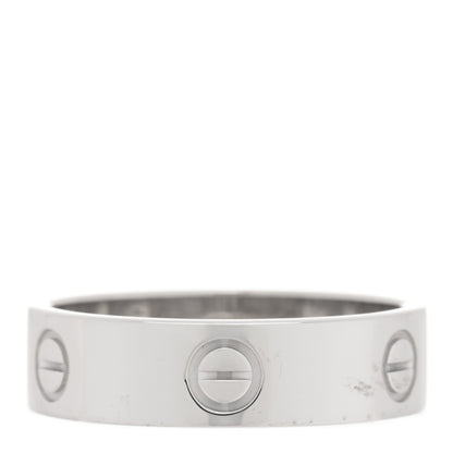 Cartier 18K White Gold 5.5mm LOVE Ring 61 9.5 1 of 4