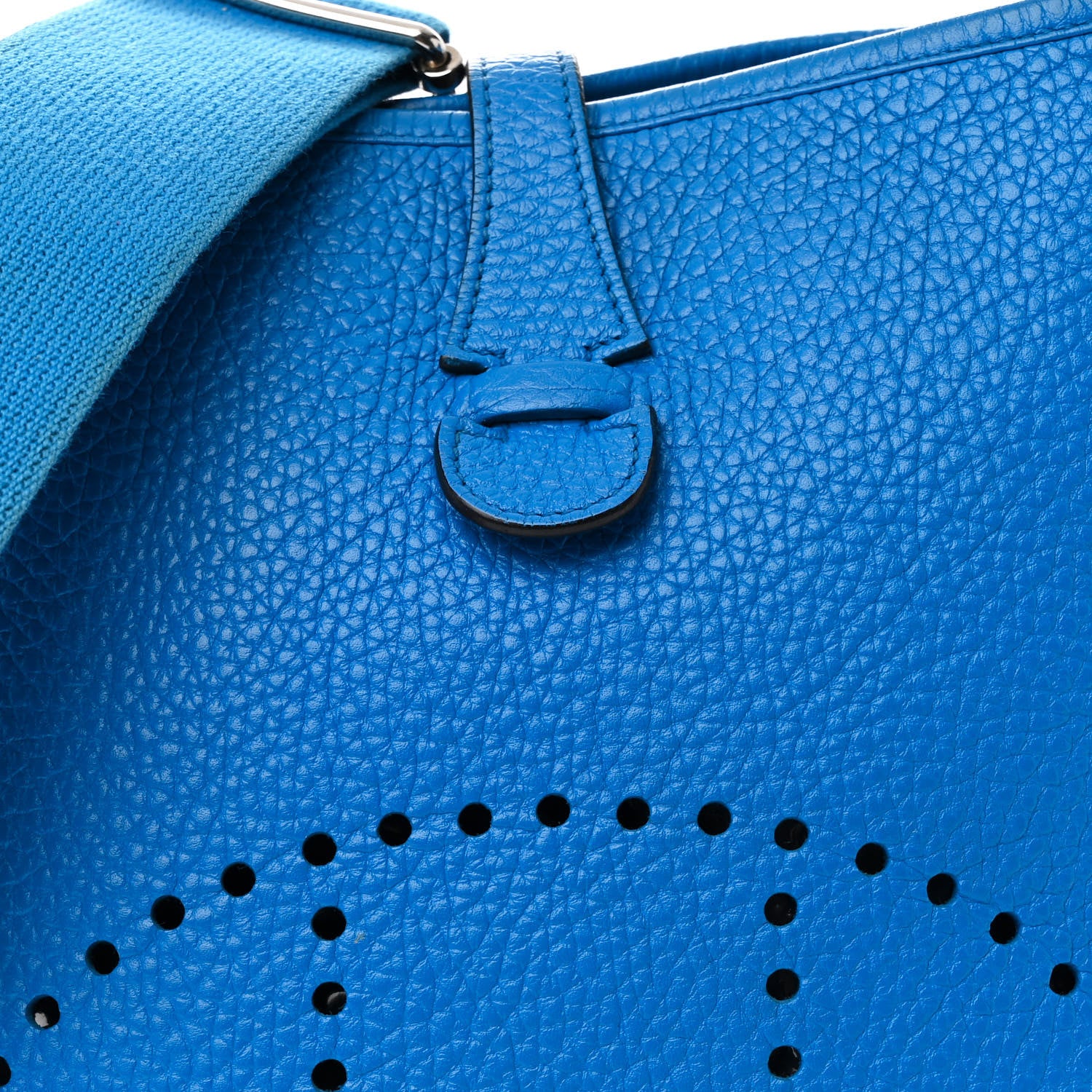 Hermes Taurillon Clemence Evelyne III PM Bleu Hydra 8 of 16