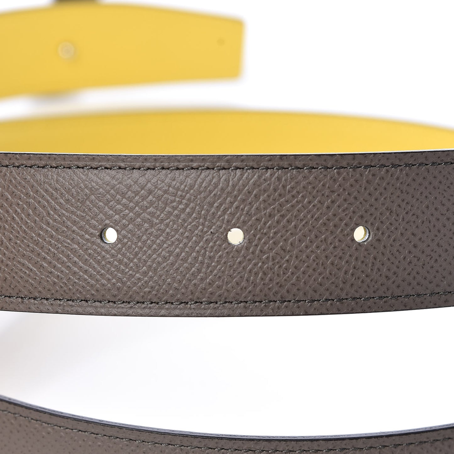 Epsom 32mm Pegase H Belt 95 Etain Jaune De Naples