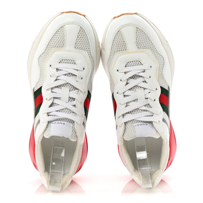 Gucci Lavaredo Eco Fabric Mesh Web Mens Rhyton Reflective Sneakers 10.5 Great White Water Rose Silver 2 of 9