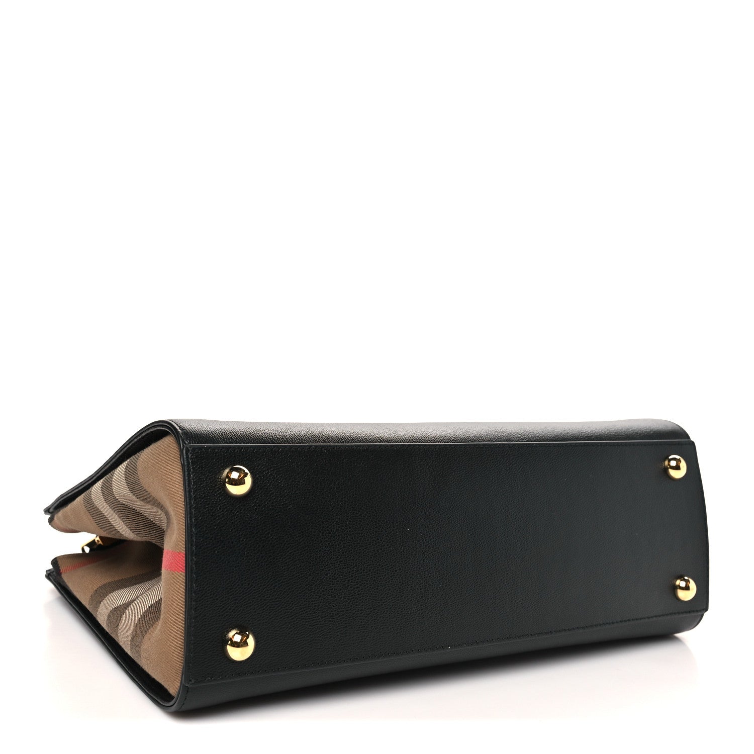 Burberry Calfskin Mega Check Small Banwell Tote Black 4 of 9