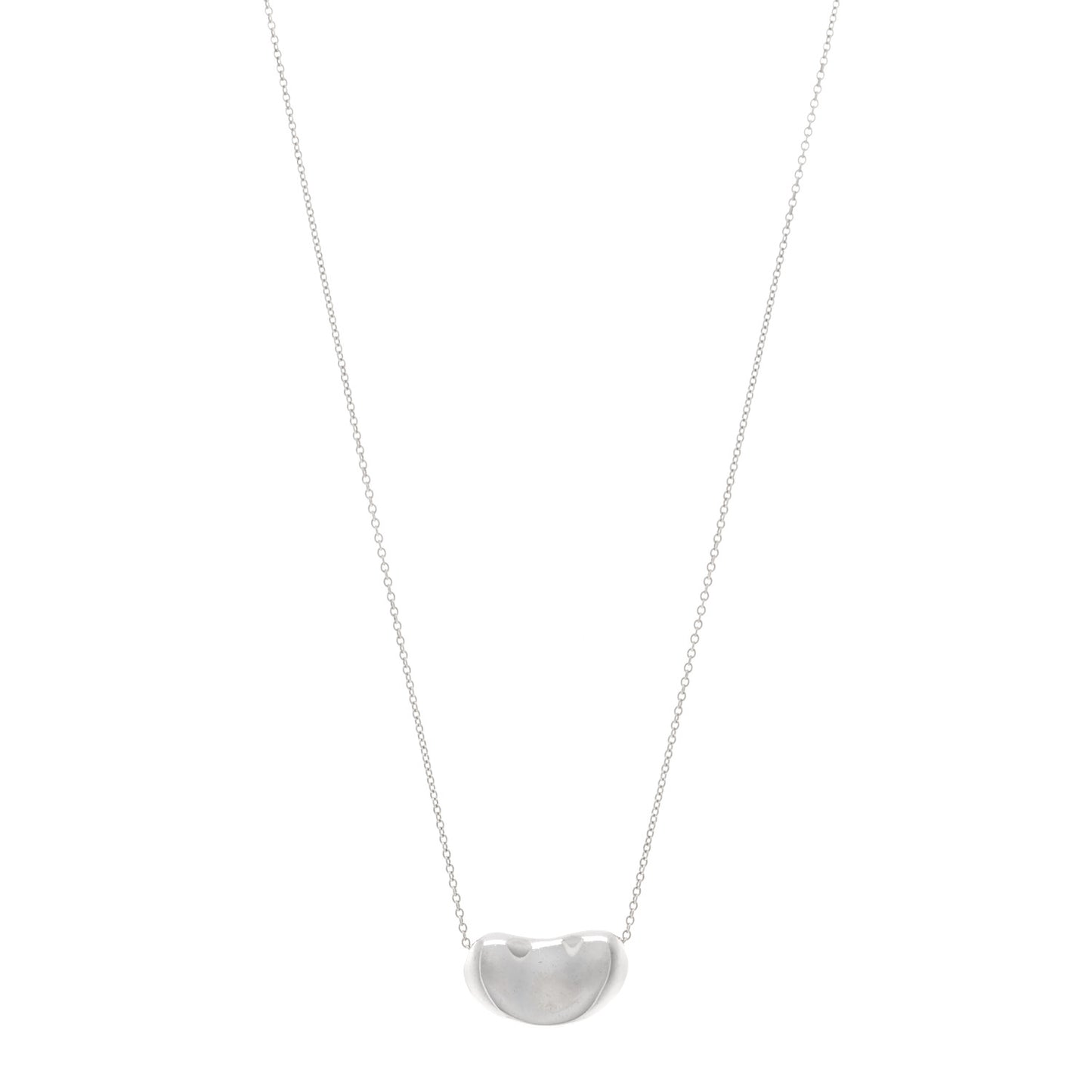 Sterling Silver 19mm Elsa Peretti Bean Pendant Necklace