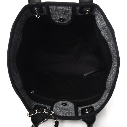 Chanel Canvas Large Deauville Tote Charcoal 5 of 11