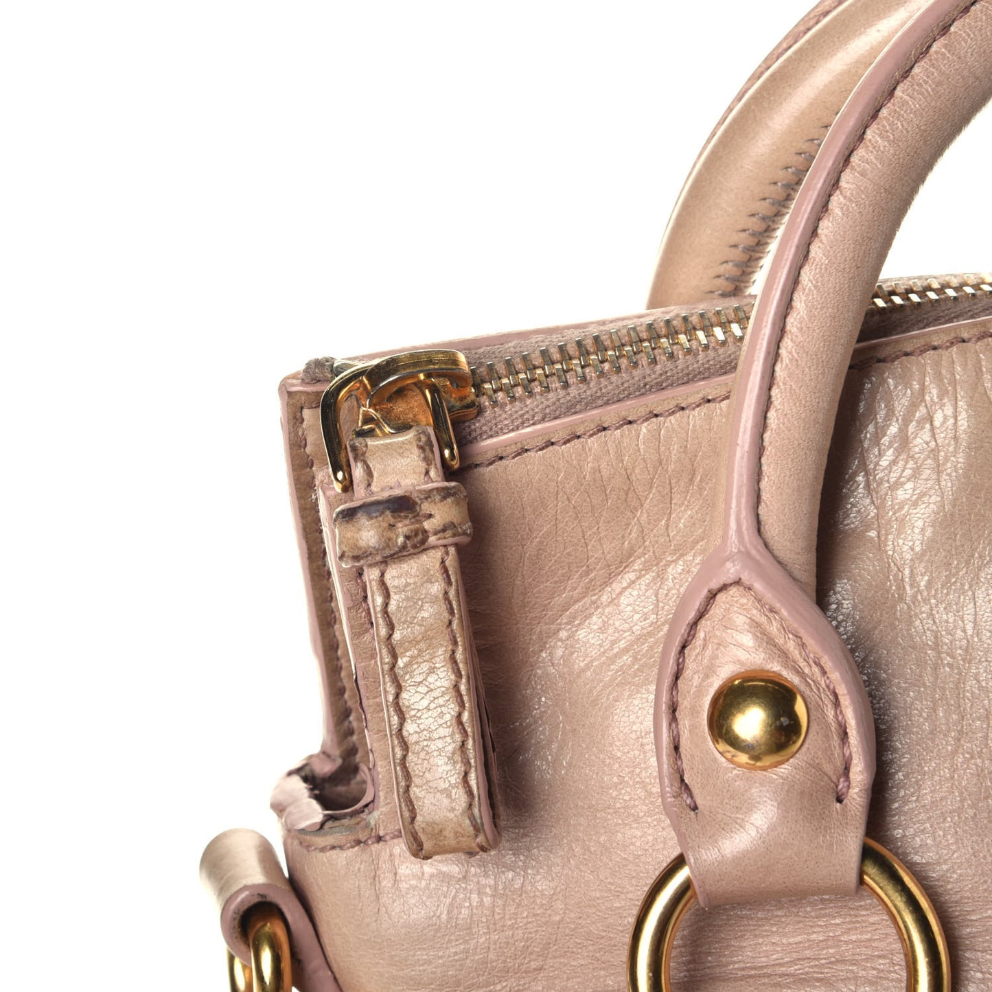 Vitello Lux Mini Bow Bag Cipria