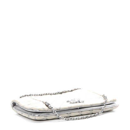 Chanel Lambskin Embossed CC Flap Shoulder Bag White 3 of 13