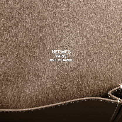 Hermes Taurillon Clemence Jypsiere 37 Etoupe 6 of 12