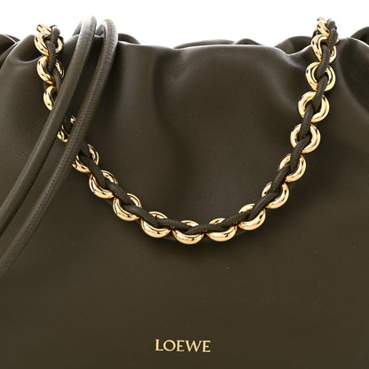 Loewe Mellow Nappa Medium Donut Chain Flamenco Knot Clutch Dark Khaki 8 of 10