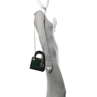 Christian Dior Patent Cannage Mini Lady Dior Pine Green 2 of 10