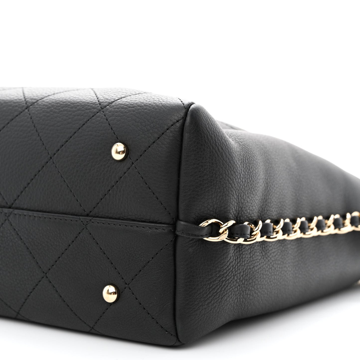 Bullskin Stitched Medium Shopping Bag Black