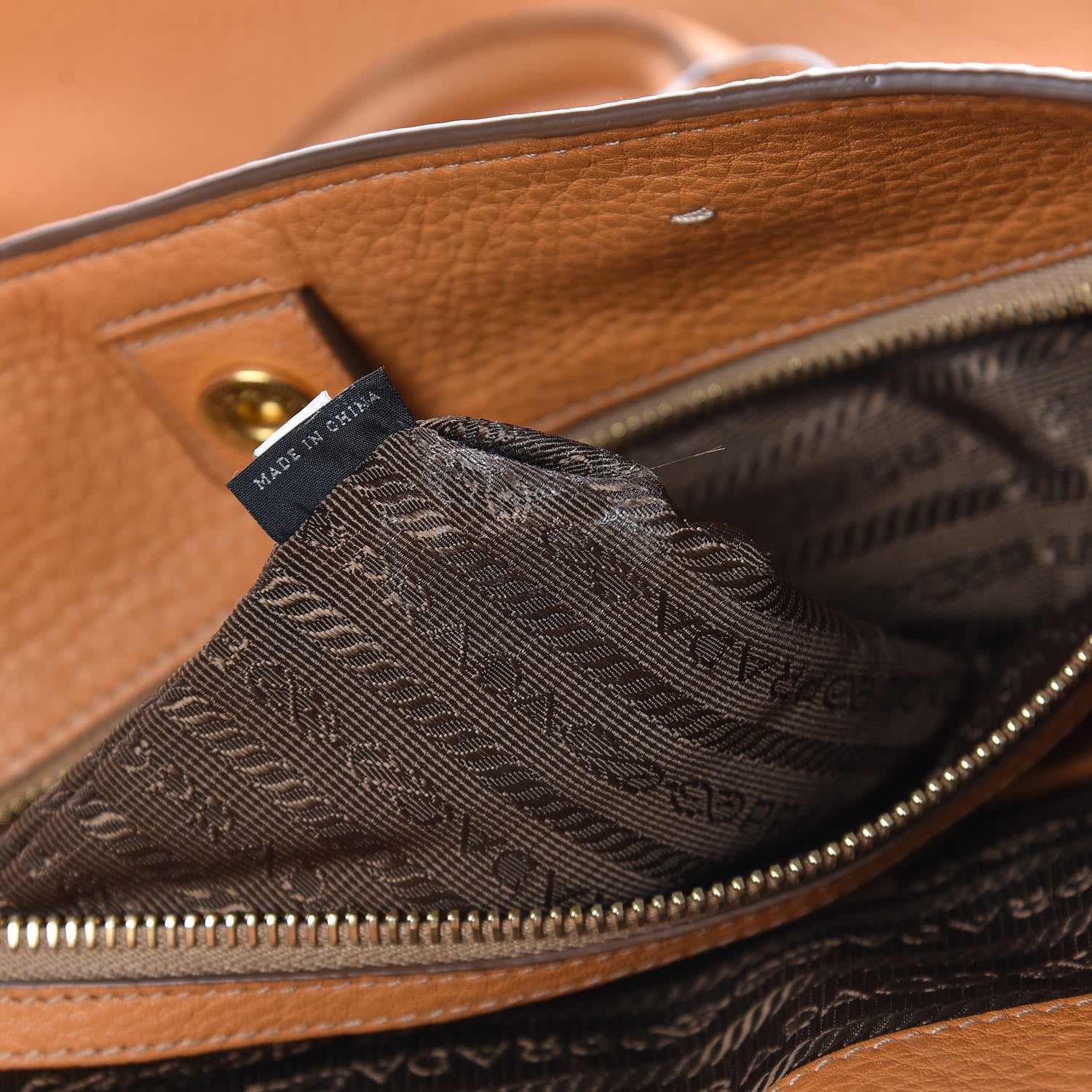 Prada Vitello Daino Tote Ocra 8 of 20