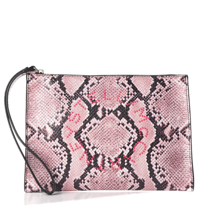 Stella McCartney Eco Python Logo Pouch Pink 1 of 18