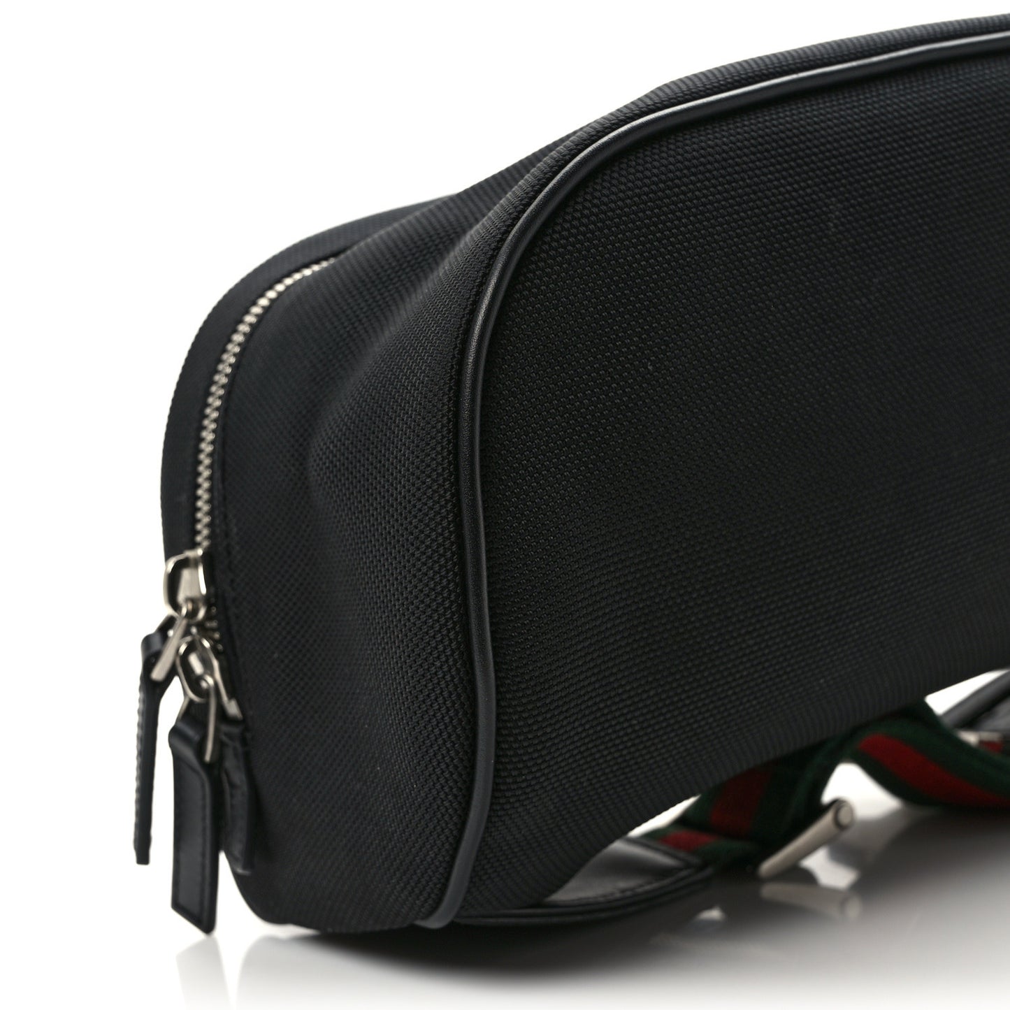 Techno Canvas Web Large Belt Bag Black