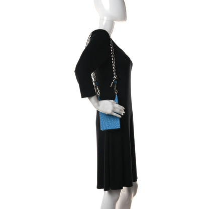 Fendi X SARAH COLEMAN Glazed Fabric Micro FF Vertigo Phone Holder Cyber Blue 3 of 13