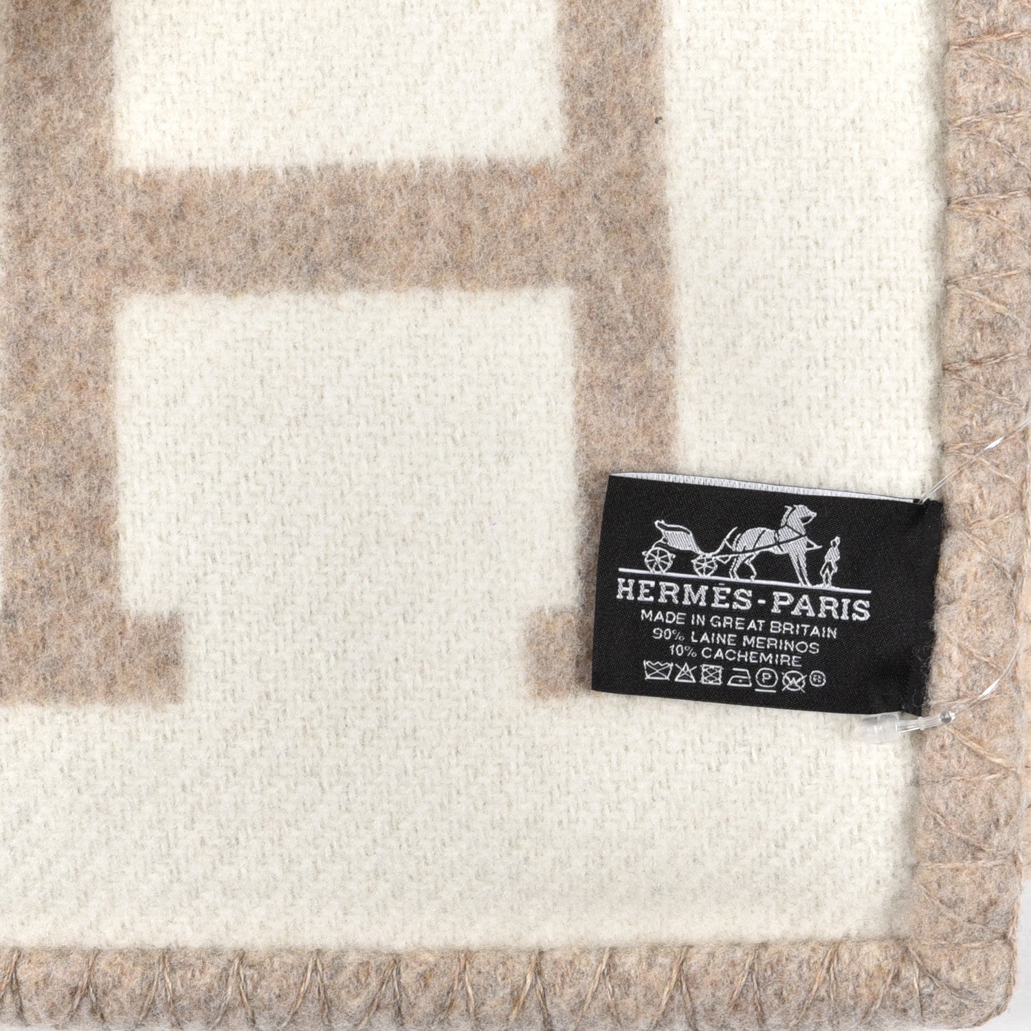 Hermes Wool Cashmere Avalon III Blanket Coco Camomille 3 of 3