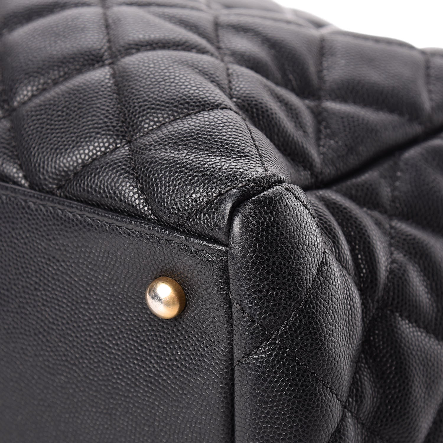 Chanel Caviar Quilted Large Coco Handle Shopping Tote Black 13 of 14