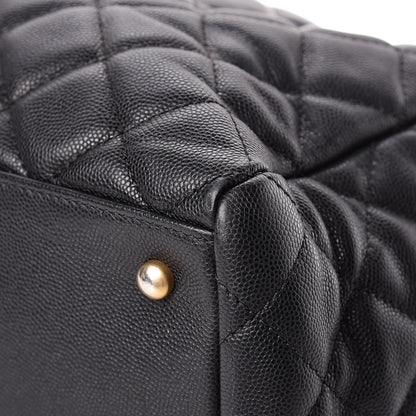 Chanel Caviar Quilted Large Coco Handle Shopping Tote Black 13 of 14
