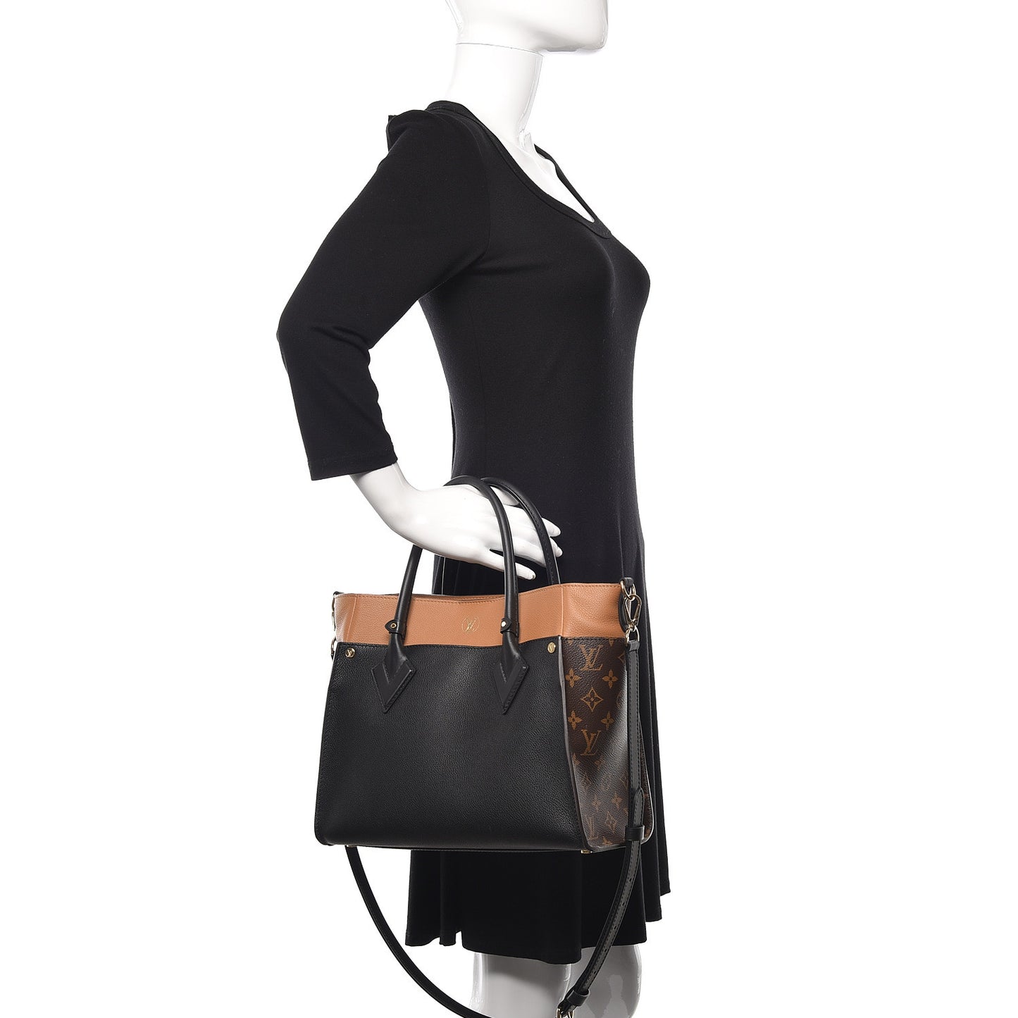 Calfskin Monogram On My Side Black