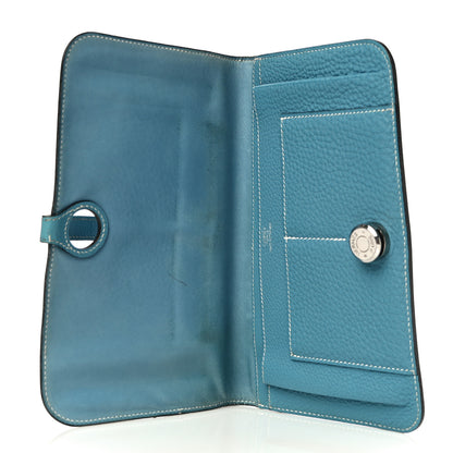 Hermes Togo Dogon Duo Wallet Blue Jean 5 of 13