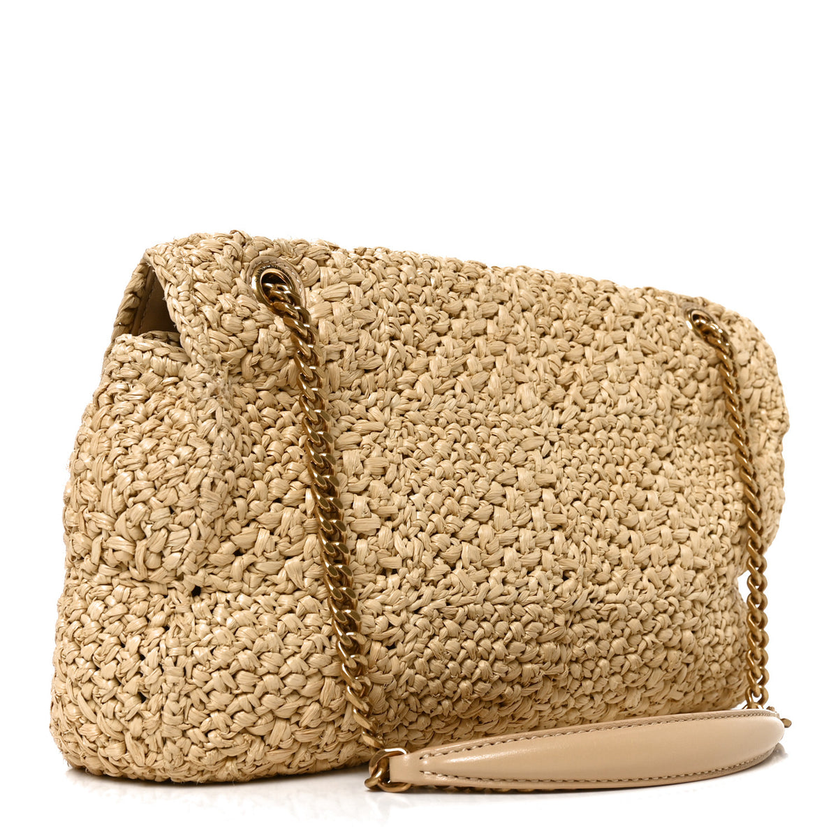 Saint Laurent Raffia Monogram Medium Jamie Natural Avorio 3 of 10