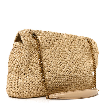 Saint Laurent Raffia Monogram Medium Jamie Natural Avorio 3 of 10