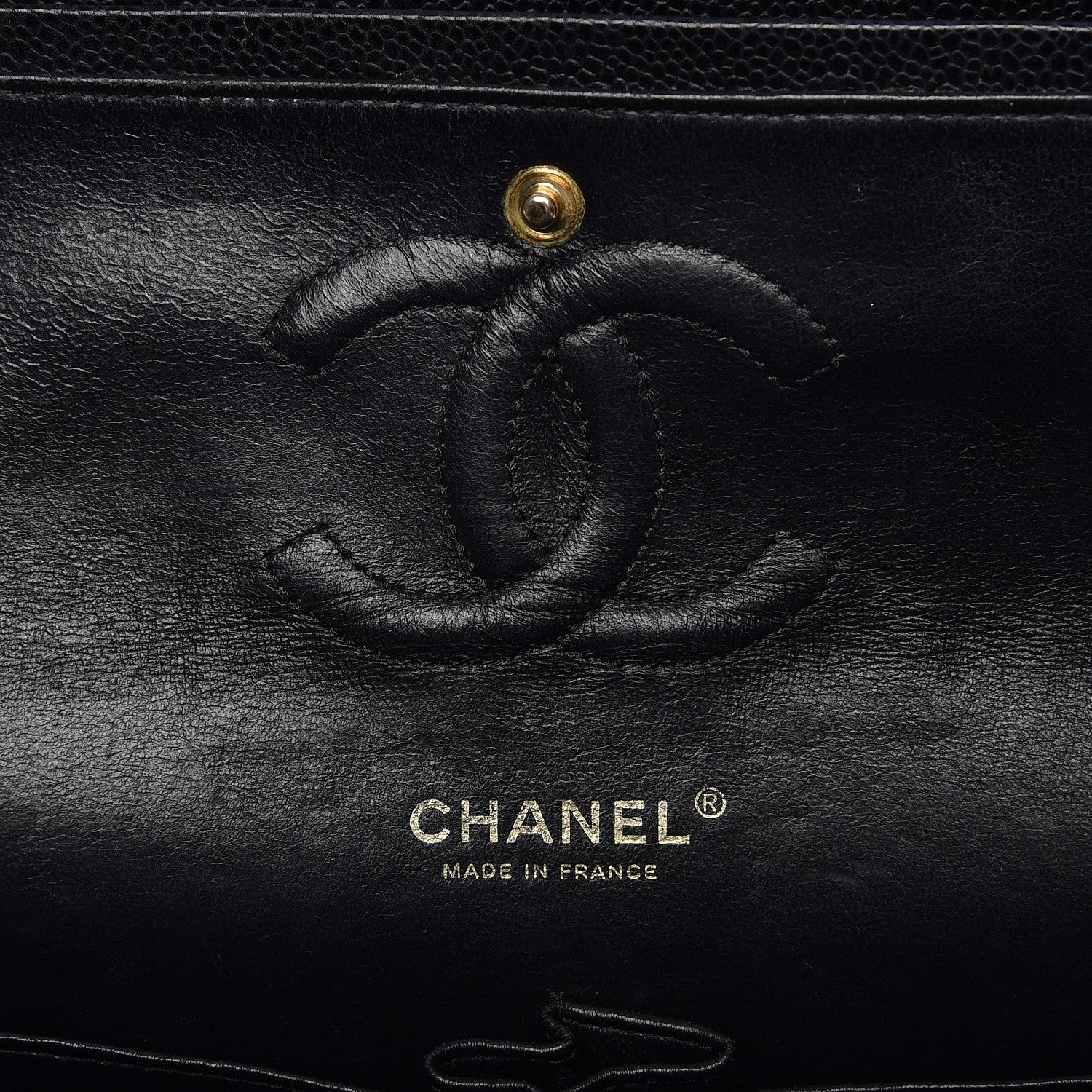 Chanel Caviar Quilted Medium Double Flap Black 6 of 15
