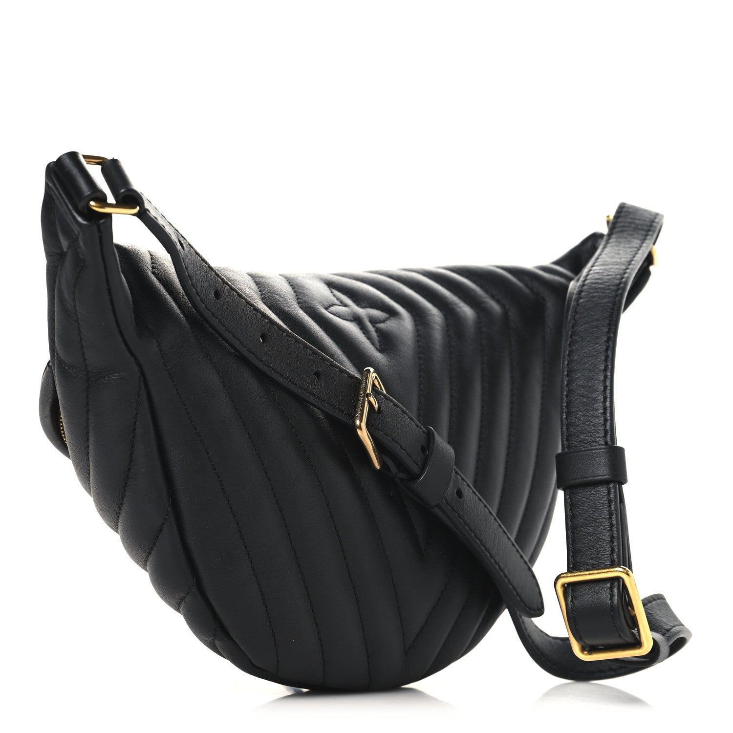 Louis Vuitton Calfskin Quilted New Wave Bumbag Black 1843529