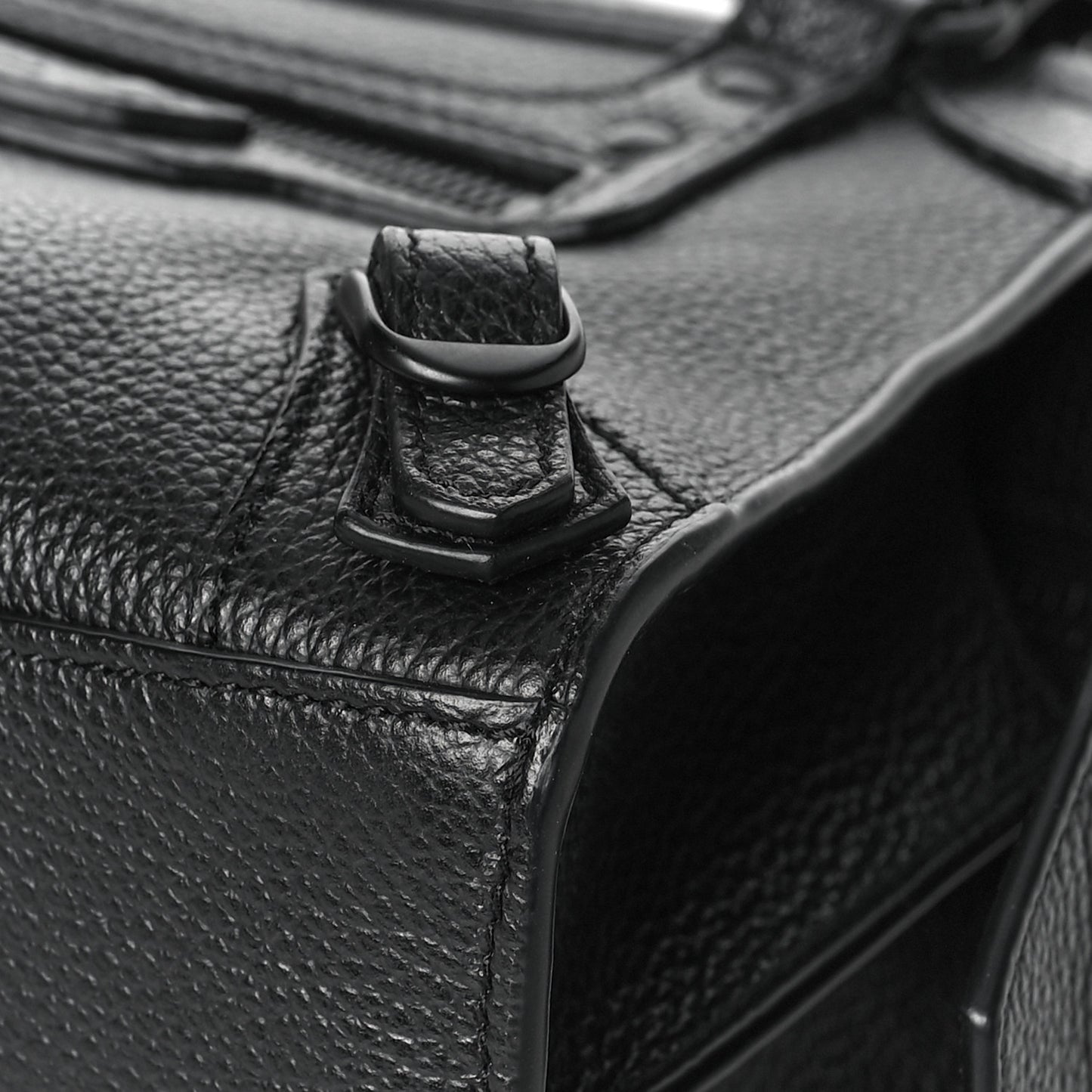 Grained Calfskin Neo Classic Black Hardware Mini City Black