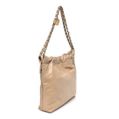 Chanel Shiny Calfskin Quilted Small Chanel 22 Beige 4 of 11