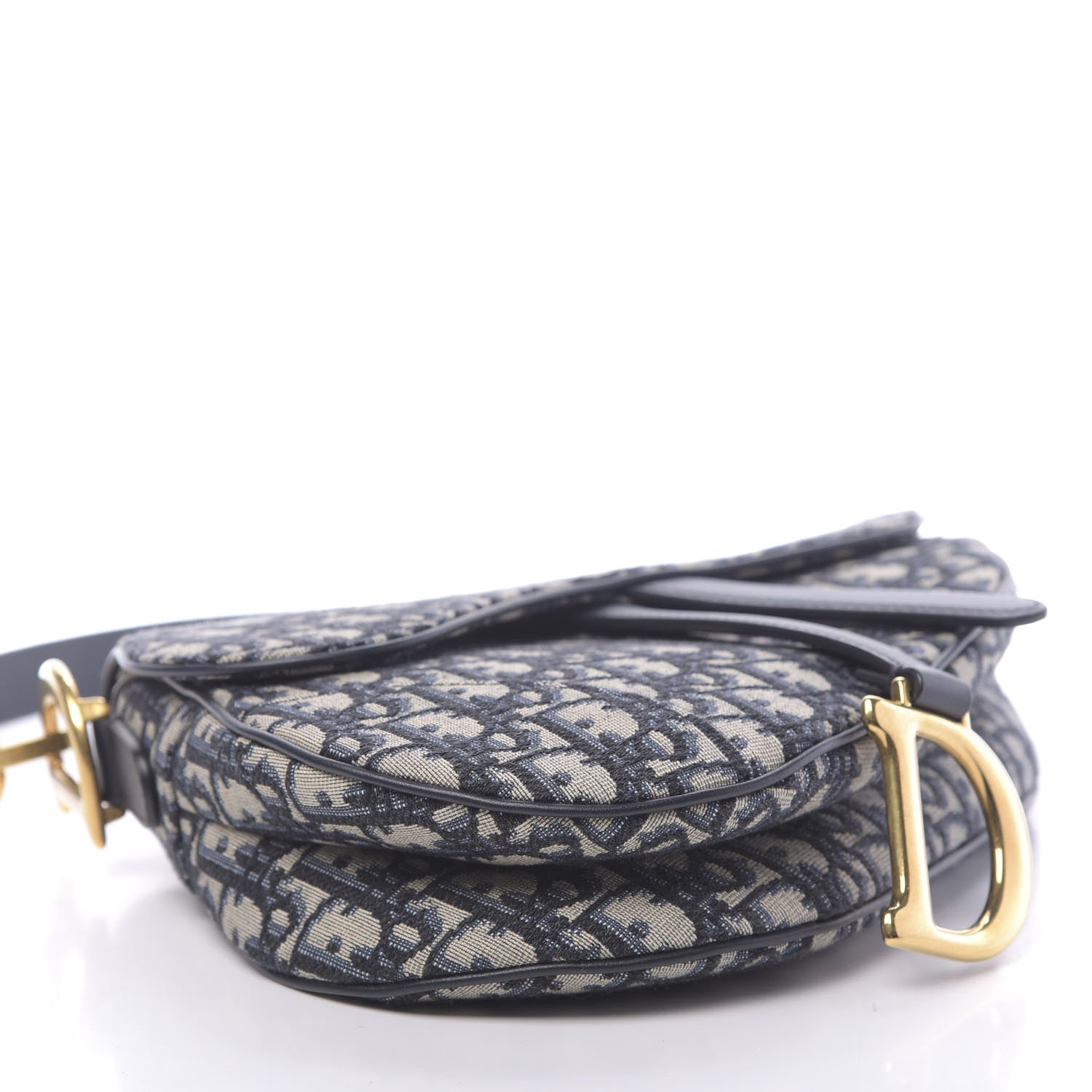 Christian Dior Oblique Saddle Bag Blue 8 of 10