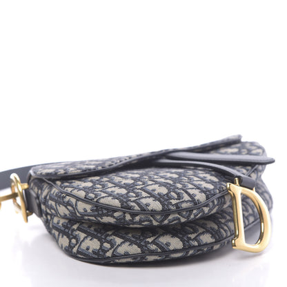 Christian Dior Oblique Saddle Bag Blue 8 of 10