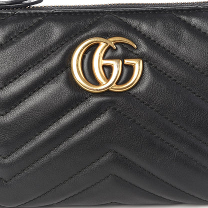 Gucci Calfskin Matelasse Mini GG Marmont Chain Bag Black 7 of 7