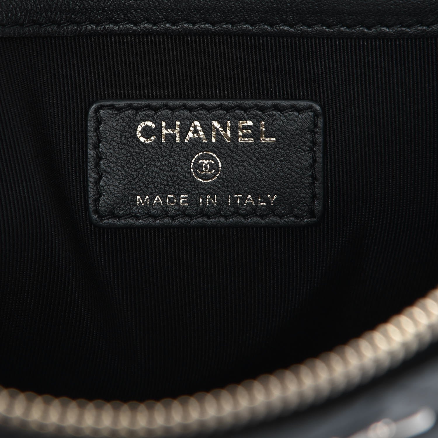 Chanel Lambskin Quilted Medium Cosmetic Case Black 6 of 8