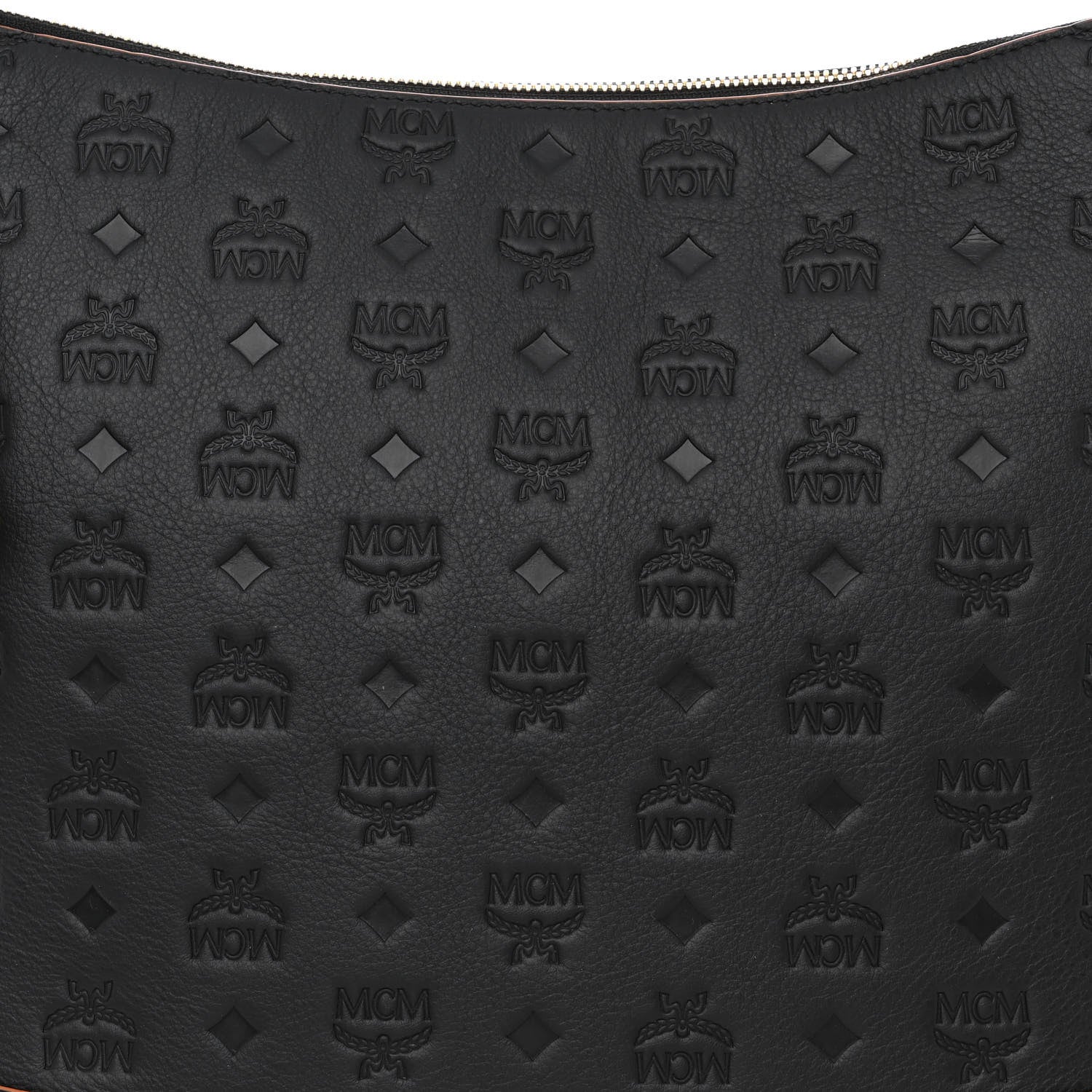 MCM Calfskin Ottomar Monogram Large Klara Hobo Black 7 of 9