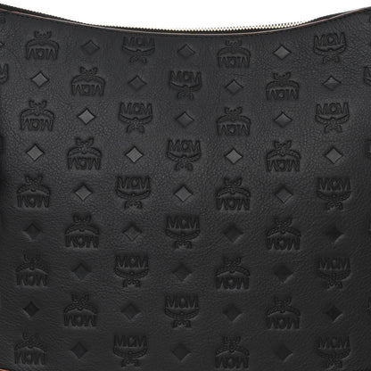 MCM Calfskin Ottomar Monogram Large Klara Hobo Black 7 of 9
