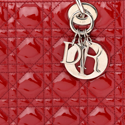 Christian Dior Patent Cannage Medium Lady Dior Red 8 of 11