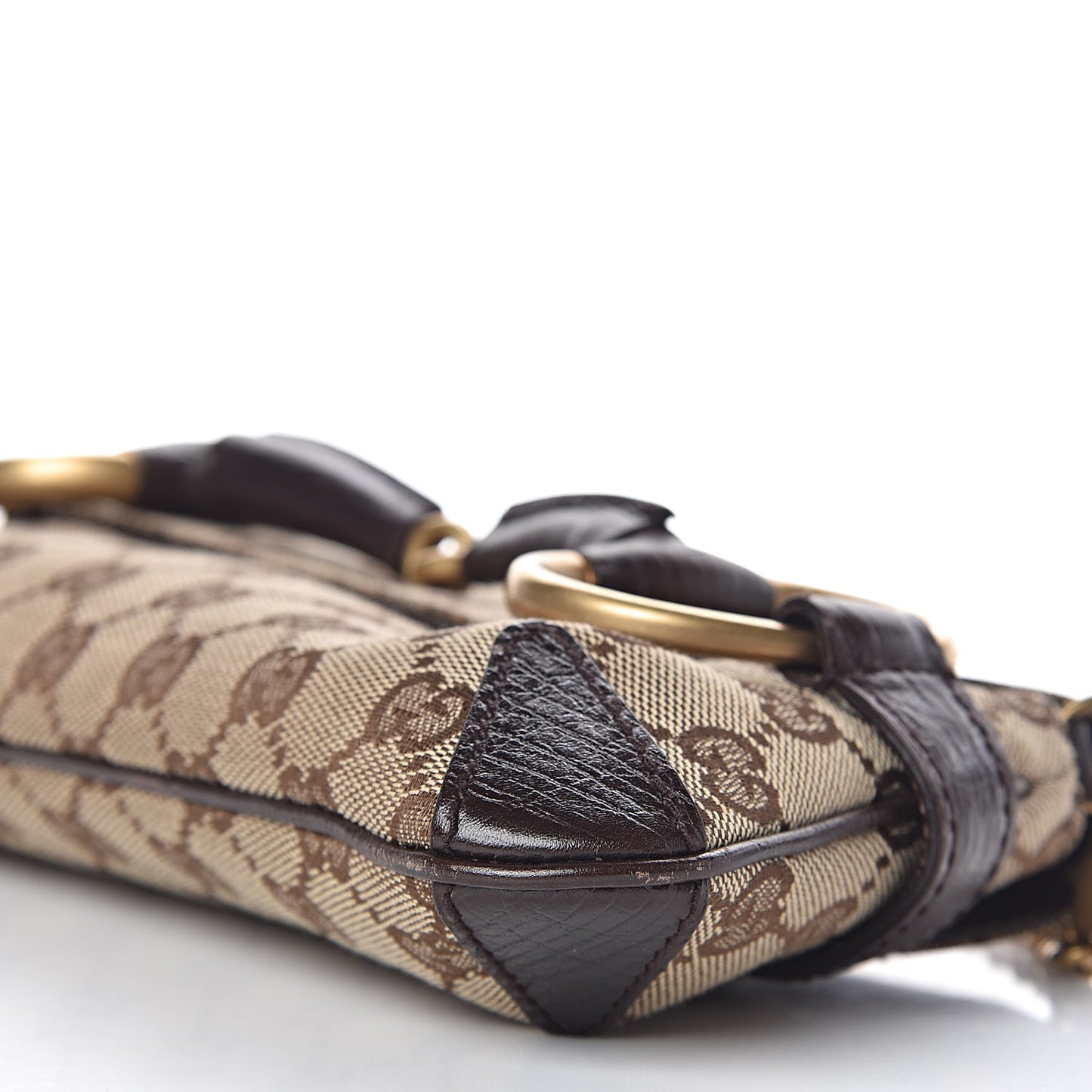 Monogram Horsebit Clutch Dark Brown