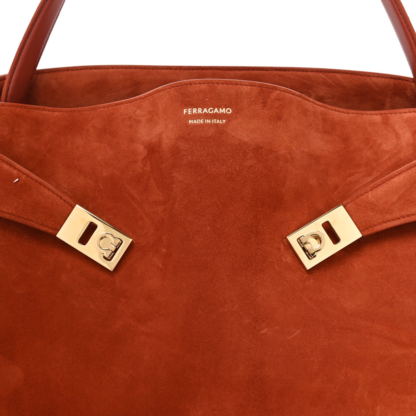 Suede Large Hug Soft Shoulder Bag Brick