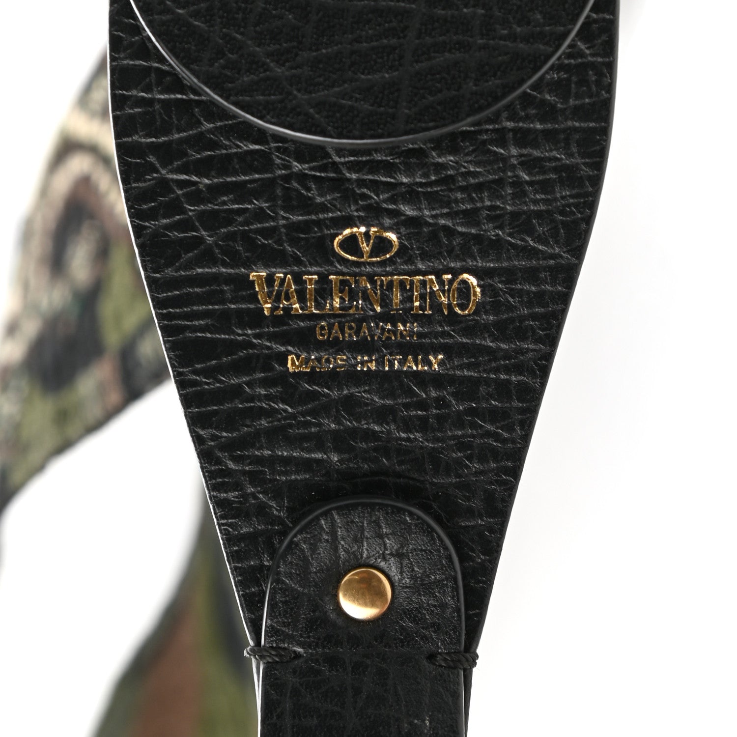 Valentino Garavani Canvas Camouflage Dragon Rockstud Guitar Strap 4 of 4