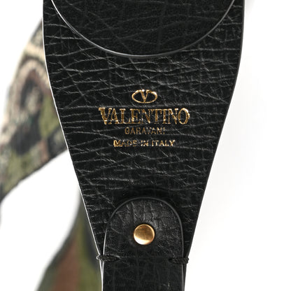 Valentino Garavani Canvas Camouflage Dragon Rockstud Guitar Strap 4 of 4
