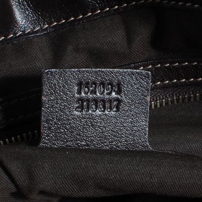Gucci Leather Britt Tote Dark Brown 6 of 7