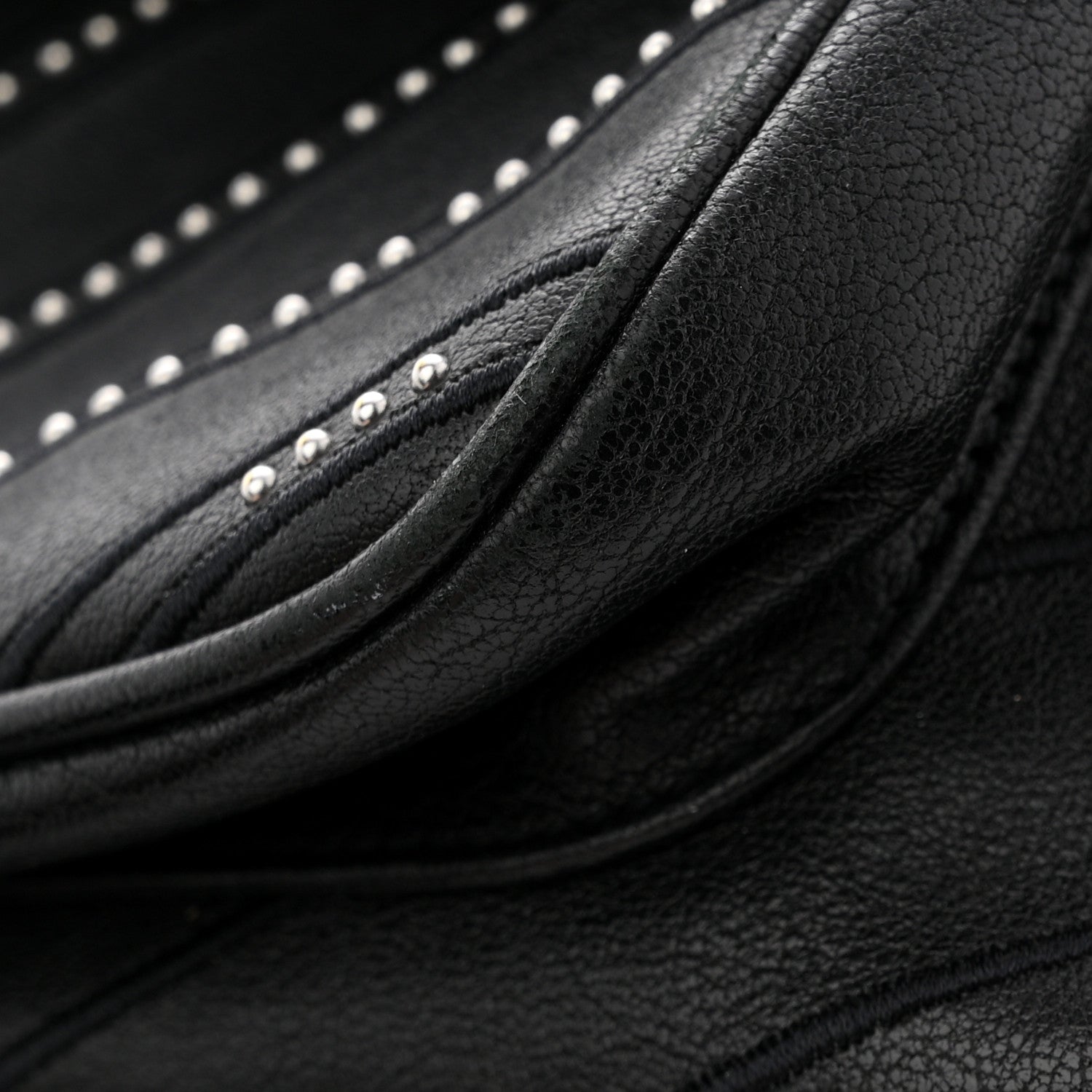 Saint Laurent Calfskin Matelasse Monogram Microstud Medium Niki Chain Satchel Black 13 of 13
