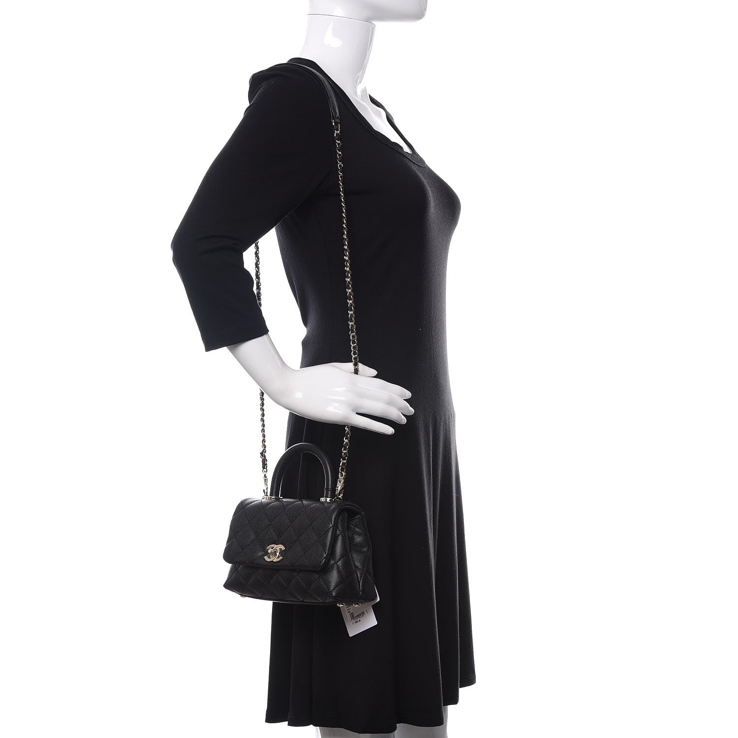 Chanel Caviar Quilted Extra Mini Coco Handle Flap Black 2 of 11