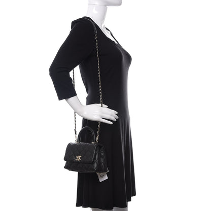 Chanel Caviar Quilted Extra Mini Coco Handle Flap Black 2 of 11